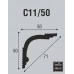 Плинтус потолочный (карниз) C11/50