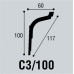 Плинтус потолочный (карниз) C3/100